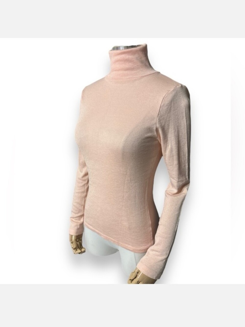 MICHAEL STARS Shimmery Pink Turtleneck